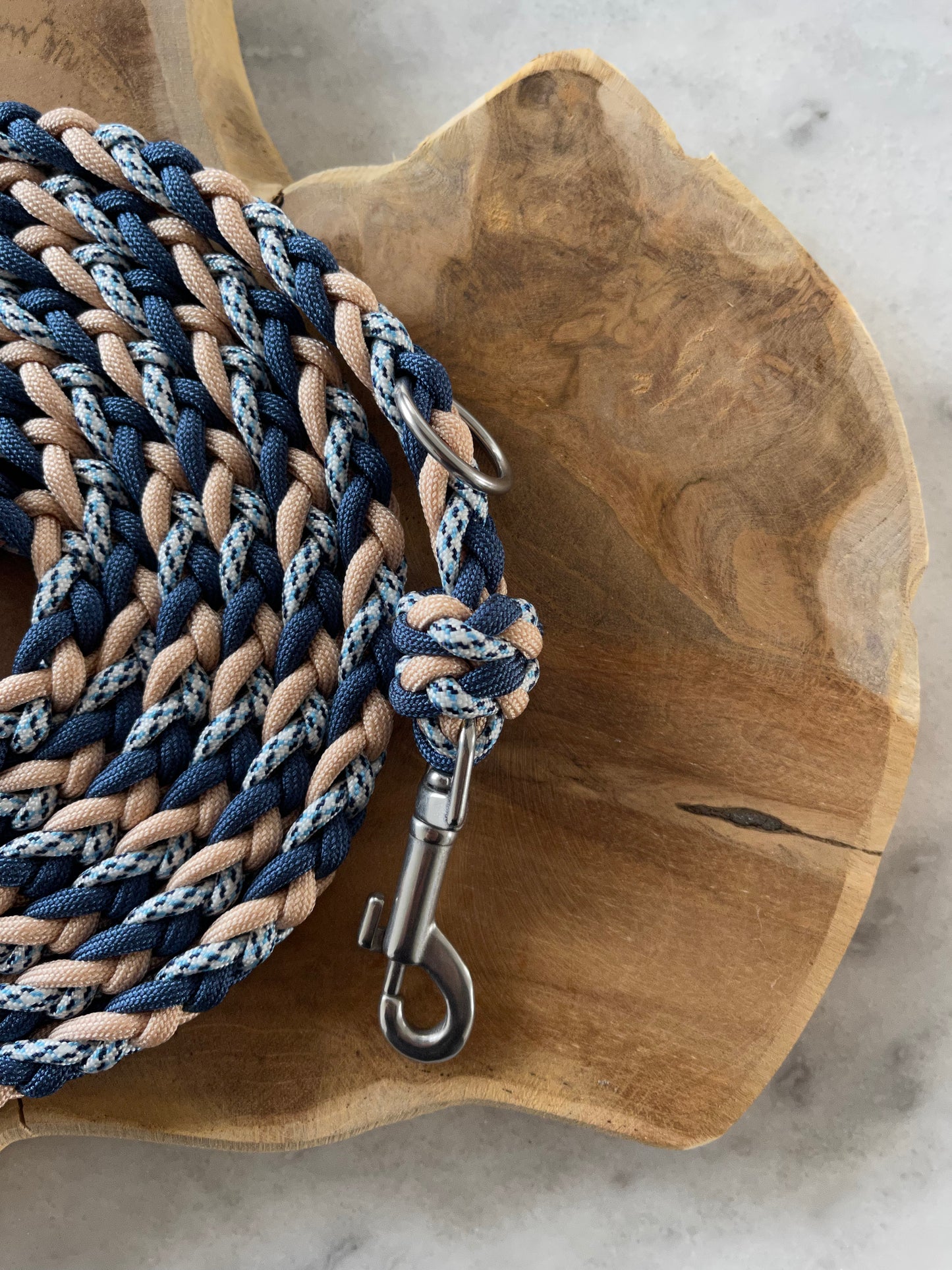 Hundeleine creamy blue